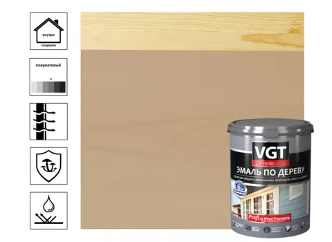 Эмаль ВД-АК-1179 по дереву и OSB "Профи" кофейная 1.0 кг