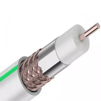 Кабель SAT703B+CU/CU (75 Ом) 20 м , белый