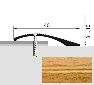 Кант полукруглый 40мм 0,9 бук