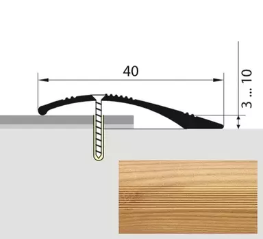 Кант полукруглый 40мм 1,35 сосна