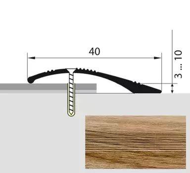 Кант полукруглый 40мм 1,8 дуб камелия