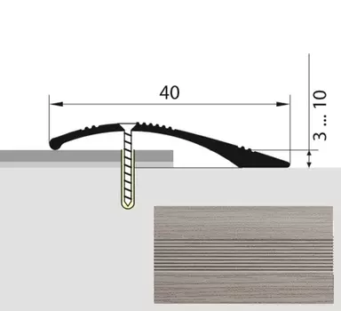 Кант полукруглый 40мм 1,8 дуб леванте