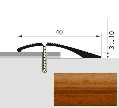 Кант полукруглый 40мм 1,8 вишня