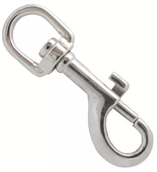 Карабин пружинный 75 мм, с вертлюгом, 1шт.