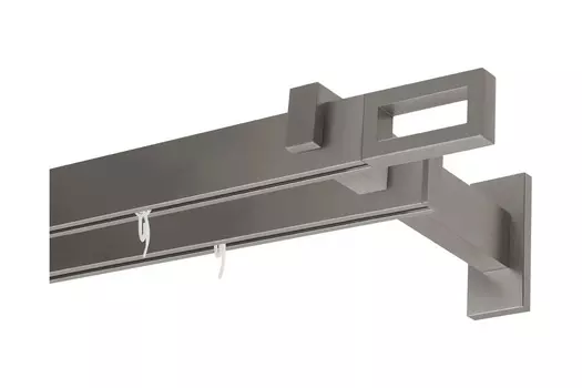 Карниз ARTTEX двухрядный Хай-тек Фрейм 240 см,сатин