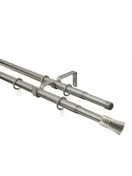 Карниз двойной ARTTEX Телескоп 246.587, 16/19 мм, 160/300 хром