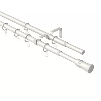 Карниз металлический ARTTEX Телескоп двухрядный 246.689 диаметр 16/19, жемчуг, 160/300