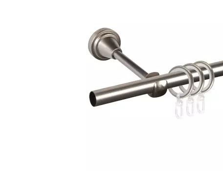 Карниз металлический настенный Grace 1-рядный гладкий 16 мм сатин 200 см