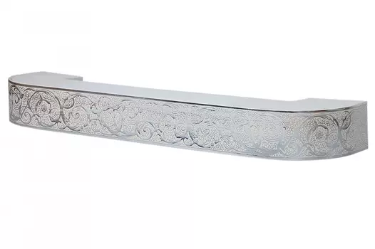 Карниз Вензель Стандарт 3-х рядный 240см серебро слоновая кость