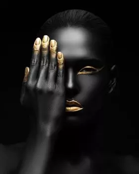 Картина на холсте PosterMarket Золотой макияж II 40х50 см