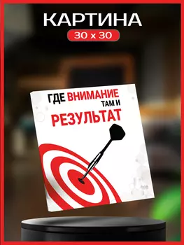 Картина на холсте Результативность 30х30 см