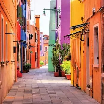 Картина на стекле PosterMarket Красочная улица 30*30 см