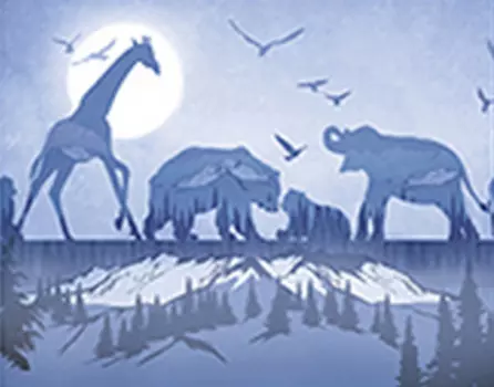 Картина Прогулка под луной 40х50 см