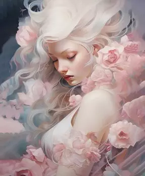 Картина в коробке Fbrush Цветочная фантазия 1 40х50