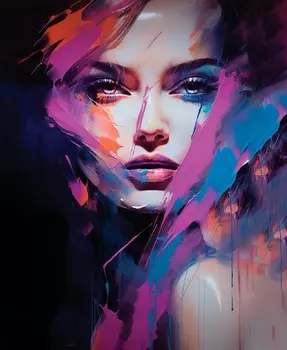 Картина в коробке Fbrush Разноцветный взгляд 40х50