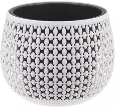 Кашпо ПИРУЛА D175мм 1,5л с вставкой белый