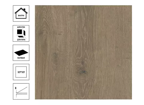 Керамическая плитка Axima Берген 327х327 коричневая