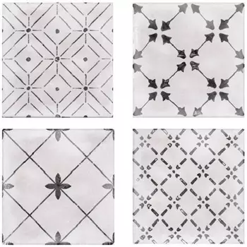 Керамическая плитка Axima Джаз 20х20 орнамент глянец, 4 рисунка люкс