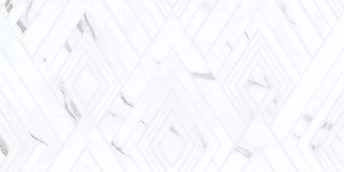 Керамическая плитка Azori Carrara 31,5*63 декор Geometria мрамор белый