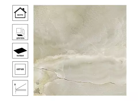 Керамическая плитка Primavera Леандр 45х45 серая матовая