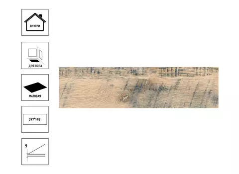 Керамический гранит Belani Шеми 14,8х59,7см, кашемир