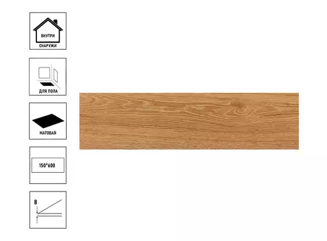 Керамический гранит GlobalTIle Amalia_GT 15x60см коричневый, сорт2