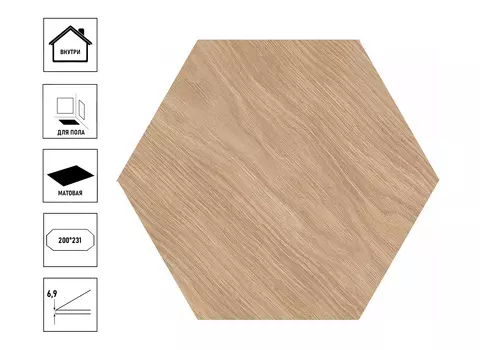 Керамический гранит Kerama Marazzi Брента 20х23,1см, бежевый (1-й сорт/ тон 53/ калибр 00)