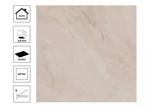 Керамический гранит Kerama Marazzi Винетта 40,2х40,2см, бежевый светлый матовый