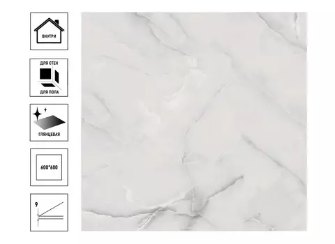 Керамический гранит Primavera Brilliance White 60*60см Polished