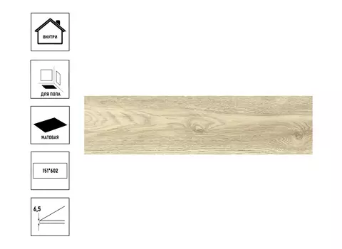 Керамогранит NewTrend Tanzania 151*602 crema GP1560TAN01 матовый (20 шт в уп/72,8 м в пал)