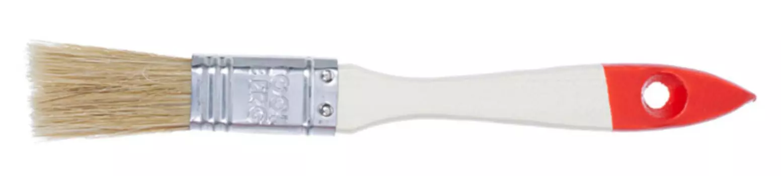 Кисть плоская Стандарт, натуральная щетина, деревянная ручка, 20мм