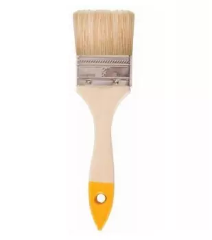 Кисть плоская Хобби 75 мм, нат. щетина, пласт. рукоятка Китай KORVUS