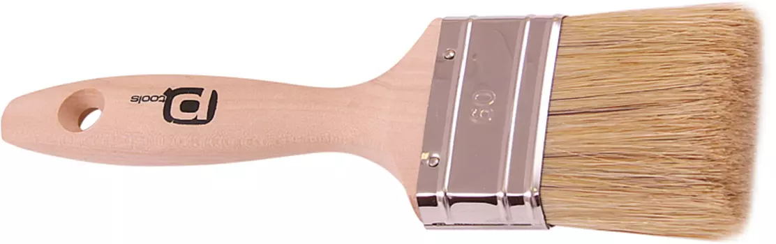 Кисть плоская Профи натуральная щетина 60 мм, белая