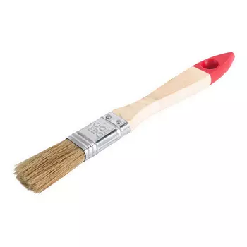 Кисть плоская Стандарт, натуральная щетина, деревянная ручка, 20мм