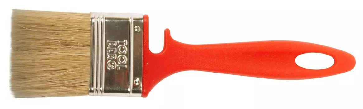 Кисть плоская Стандарт, натуральная щетина, пластиковая ручка, 50мм