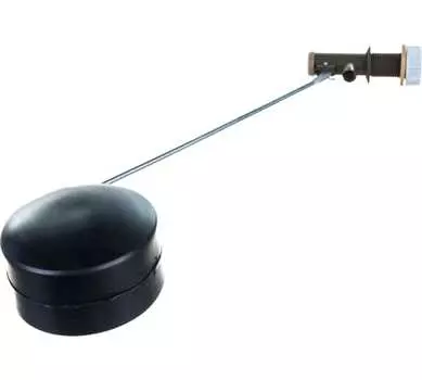 Клапан для бачка (пластмассовый) с оцинкованной тягой и поплавком, MP-У