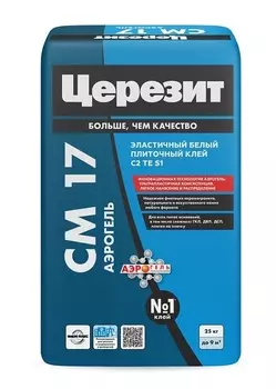 Клей ЦЕРЕЗИТ CM 17/25 Аэрогель для крупноформатного керамогранита, белый 25 кг