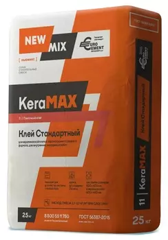 Клей для плитки KeraMAX стандартный 25кг