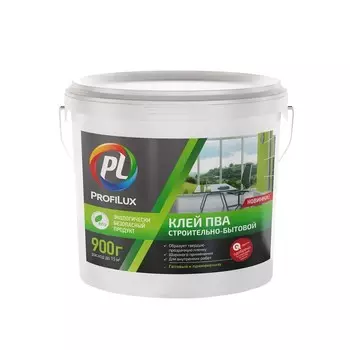 Клей ПВА Profilux строительно-бытовой, 0,9 кг