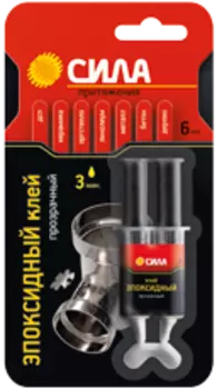 Клей Сила Эпоксидный SEBL1-6 BL-1 ШБ, 6мл, шприц