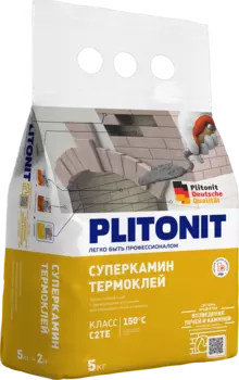 Клей термостойкий PLITONIT СуперКамин ТермоКлей, 5 кг