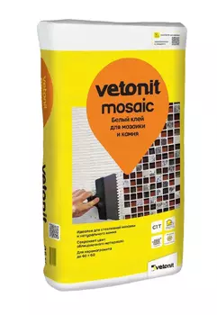 Клей Vetonit Mosaic для мозаики и камня, белый 25кг