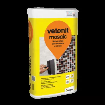 Клей Vetonit Mosaic для мозаики и камня, белый 25кг