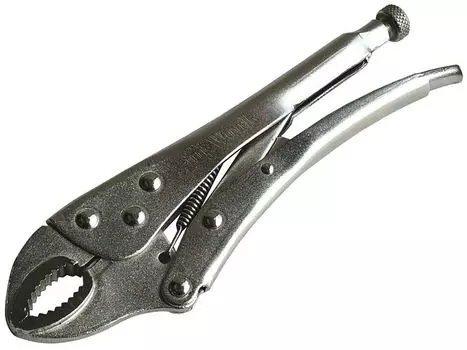 Клещи зажимные с полукруглыми губками, 220 мм, с зубьями