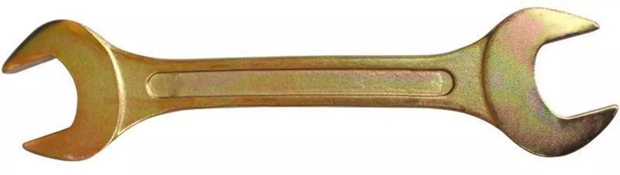 Ключ рожковый 19 х 22 мм, желтый цинк