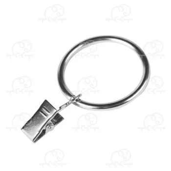 Кольцо D25 Простое с зажимом Хром (уп 10шт)