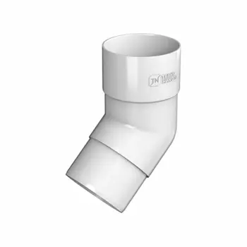 Колено трубы ТехноНиколь ПВХ 135 гр., белый