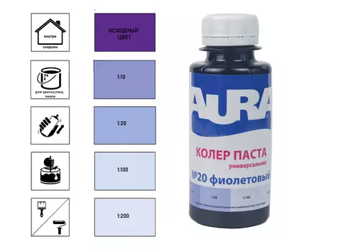 Колер паста "Aura фиолетовый №20 0,1л