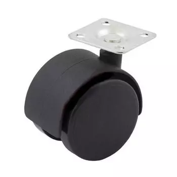 Колесная опора Tech-Krep d40 мм с площадкой, черный, 1 шт