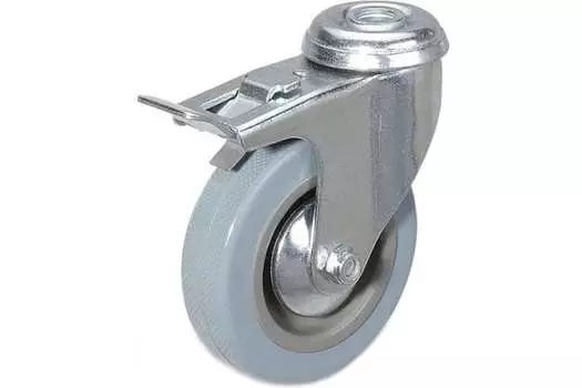 Колесо Tech-Krep апп. поворотное под болт М12, D125, с тормозом